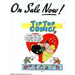 Promotional Store Window Card for Tip Top Comics #23 (United Features, undated)....