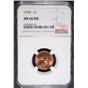 Image 1 : 1954 LINCOLN CENT, NGC MS-66 RED NGC PRICE GUIDE=$260.00