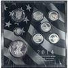 Image 1 : 2014 US Mint Limited Edition SILVER Proof Set - 8 Silver Coins