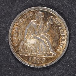 1890 SEATED LIBERTY DIME CH BU