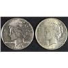 Image 1 : 1924-S & 25-S PEACE SILVER DOLLARS AU/BU