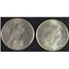Image 2 : 1924-S & 25-S PEACE SILVER DOLLARS AU/BU