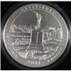 Image 1 : 2011 America the Beautiful 5oz SILVER UNC COIN - GETTYSBURG NATL MILITARY PARK