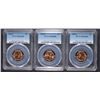 Image 1 : ( 3 ) 1955-S LINCOLN CENTS PCGS MS 66 RED