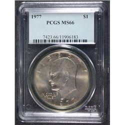 1977 EISENHOWER DOLLAR PCGS MS66