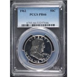 1962 FRANKLIN HALF DOLLAR PCGS PROOF 66