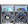 Image 2 : ( 2 )  2008-S HAWAII SILVER & CLAD QUARTERS ANACS PR70 DCAM