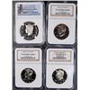 Image 1 : ( 4 ) KENNEDY CLAD HALF DOLLARS NGC PF 69 ULTRA CAMEO; 1999-S, 2003-S, 2006-S &