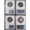 Image 2 : ( 4 ) KENNEDY CLAD HALF DOLLARS NGC PF 69 ULTRA CAMEO; 1999-S, 2003-S, 2006-S &