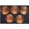 Image 1 : ( 5 ) BU 1970-S SMALL DATE LINCOLN CENTS