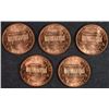 Image 2 : ( 5 ) BU 1970-S SMALL DATE LINCOLN CENTS