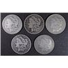 Image 1 : ( 5 ) BETTER DATE CIRC MORGAN SILVER DOLLARS: 3-1896-O 1-1894-O & 1-1902