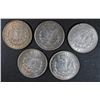 Image 2 : ( 5 ) AU/BU MORGAN SILVER DOLLARS: 2-1921-S ( 1 ) 1921-D & 2-1921