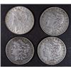 Image 1 : ( 4 ) CIRCULATED MORGAN SILVER DOLLARS:1880-O, 1886-O, 1889-O & 1891