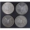 Image 2 : ( 4 ) CIRCULATED MORGAN SILVER DOLLARS:1880-O, 1886-O, 1889-O & 1891