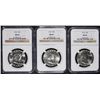 Image 1 : ( 3 ) 1963 FRANKLIN HALF DOLLARS, NGC MS-64