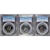 Image 1 : 1961, 1962 & 1963 FRANKLIN HALF DOLLARS, PCGS PR-65