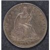 Image 1 : 1861 SEATED LIBERTY HALF AU BU TONED