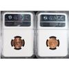 Image 2 : 1942-D & 1948-D LINCOLN CENTS, NGC MS-66 RED