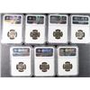 Image 2 : NGC GRADED JEFFERSON NICKELS: 1956-D MS-66,  52-S, 56-D & 4-1983-D ALL MS-65