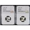 Image 1 : 1948-D & 1950-D ROOSEVELT DIMES, NGC MS-66 FULL TORCH