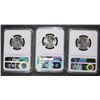 Image 2 : ( 3 ) 1953 WASHINGTON QUARTERS, NGC MS-65 GEMS