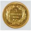 Image 3 : 1886 $3.00  GOLD, PCI CHOICE BU KEY DATE! LOW MINTAGE OF ONLY 1000!  RARE!!