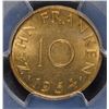 Image 3 : 1954 SAARLAND 10 FRANKEN, PCGS MS-65 RARE!!