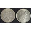 Image 2 : 1924-S & 34 PEACE SILVER DOLLARS AU/BU
