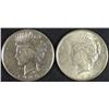 Image 1 : ( 2 ) 1925-S PEACE SILVER DOLLARS AU++