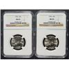 Image 1 : ( 2 ) 1945 WASHINGTON QUARTERS NGC MS65