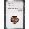 Image 1 : 1954-S LINCOLN WHEAT CENT NGC MS 67 RD