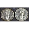 Image 1 : 1942-D & 42-S AU/BU WALKING LIBERTY HALF DOLLARS