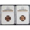 Image 1 : 1964 & 1964-D LINCOLN CENTS, NGC MS-66 RED