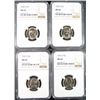 Image 1 : ( 2 ) 1956-D & ( 2 ) 1957-D JEFFERSON NICKELS, NGC MS-66  BETTER DATES