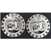 Image 1 : ( 2 ) ONE OUNCE .999 SILVER STACKABLE  SILVERTOWNE PROSPECTOR ROUNDS