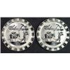Image 2 : ( 2 ) ONE OUNCE .999 SILVER STACKABLE  SILVERTOWNE PROSPECTOR ROUNDS