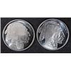 Image 3 : ( 2 ) ONE OUNCE .999 SILVER STACKABLE  SILVERTOWNE PROSPECTOR ROUNDS