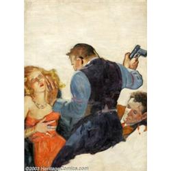 Lyman Anderson - Attributed - Original Pulp Cover Painting (1934).  Gang World...