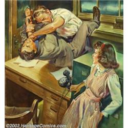 Elmor J. Brown (1899-1968) - Attributed - Original Magazine Story Illustration (1945).  Libe...