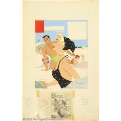 Paul C. Burns - Original Preliminary Cover Art (c.1950). Two preliminary studies for  Americ...