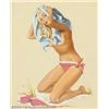 Image 1 : Eddie Chan - Original Pin-up Art (1953).  The Lifeguard's Daughter, appeared as "August" in...