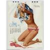 Image 3 : Eddie Chan - Original Pin-up Art (1953).  The Lifeguard's Daughter, appeared as "August" in...