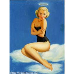 Billy De Vorss - Original Pin-up Art (1940-1950). A rare oil on canvas offering, as De Vorss p...