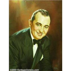 Albert Fisher - Original Painting. Portrait of Big Bandleader,  Freddie Martin...