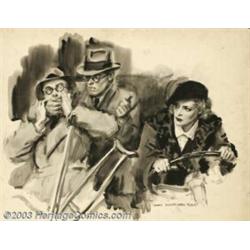 James Montgomery Flagg (1877-1960) Original Magazine Story Illustration (1936).  Liberty Feb...