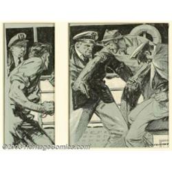 Lealand R. Gustavson (1894-1966) Original Magazine Story Illustration (c.1929).  Blue Book...