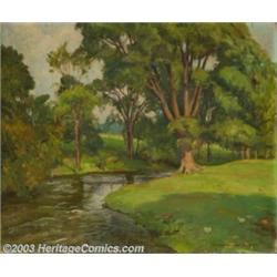 John Newton Howitt (1885-1958) Original Painting (c. 1920s)....