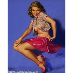 Earl Steffa Moran (1893-1984) Original Pin-up Art (1954). Published by the Brown &amp; Bigelow...