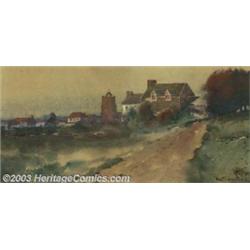 Thomas Moran (1837-1926) - Original Painting (c.1892). Titled:  Easthampton, L.I....